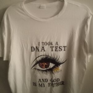 White Graphic T-Shirt with Eye Design
